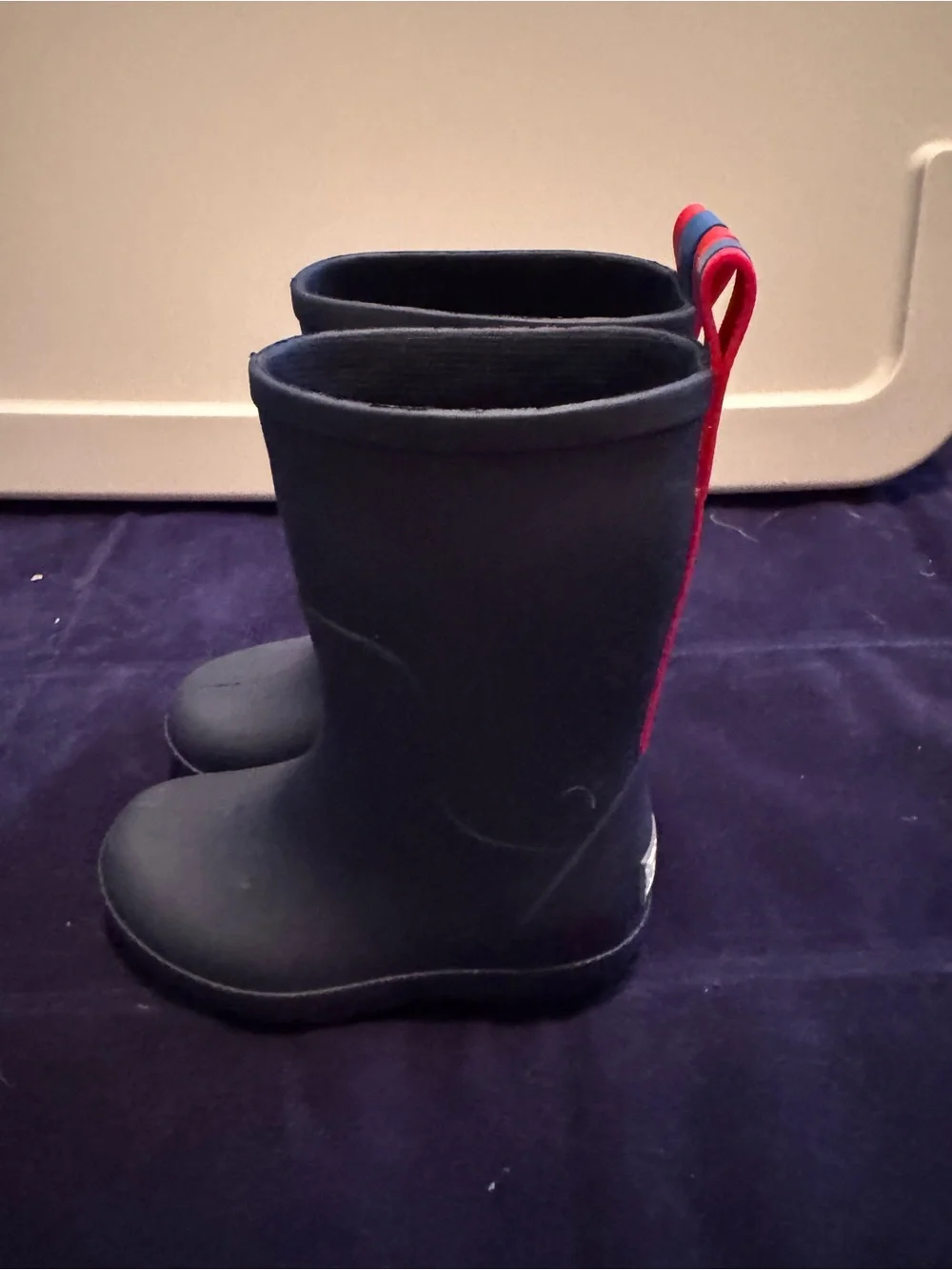 Totes Toddler Navy Blue Rain Boots-sz 5-6, worn once